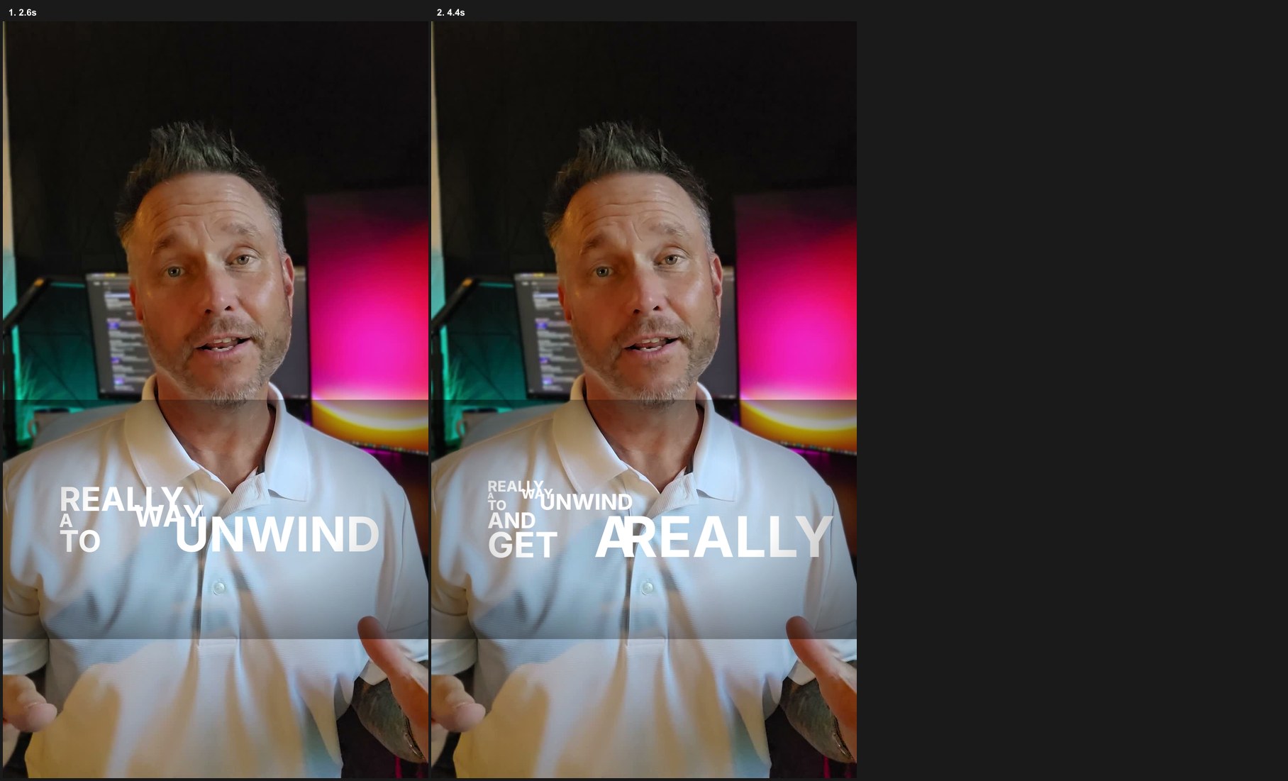 Camera follow caption style